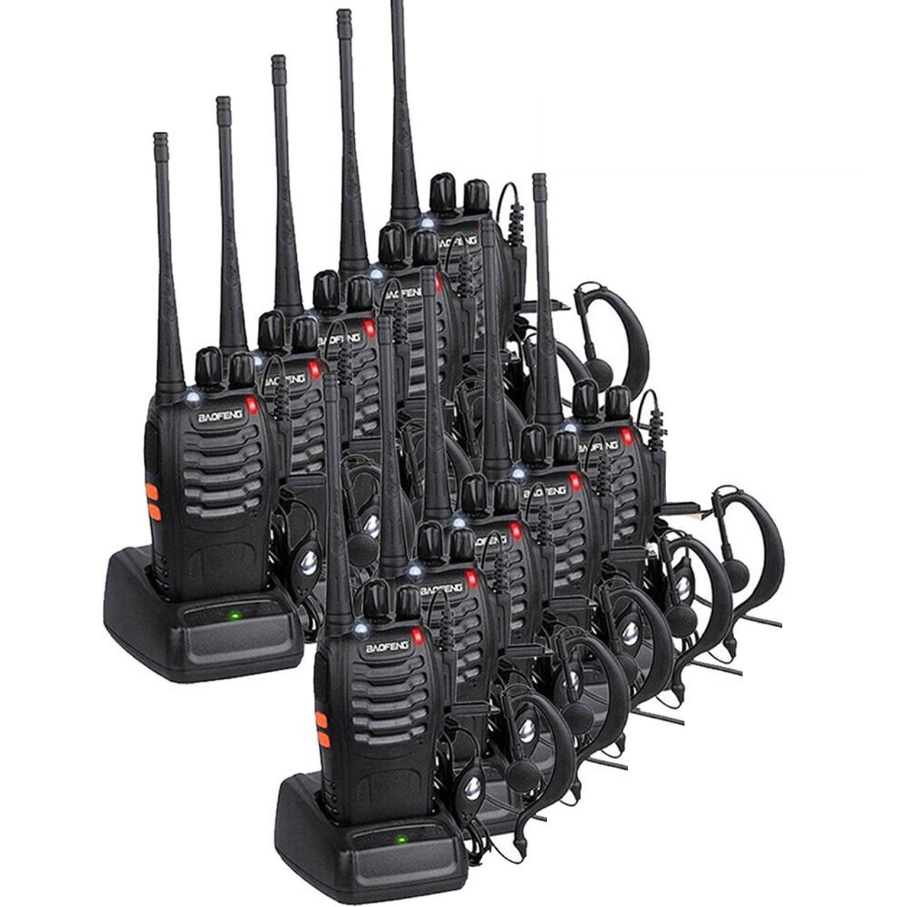 Baofeng Walkie Talkie BF-888S With Earphone (Pack OF-10 )
