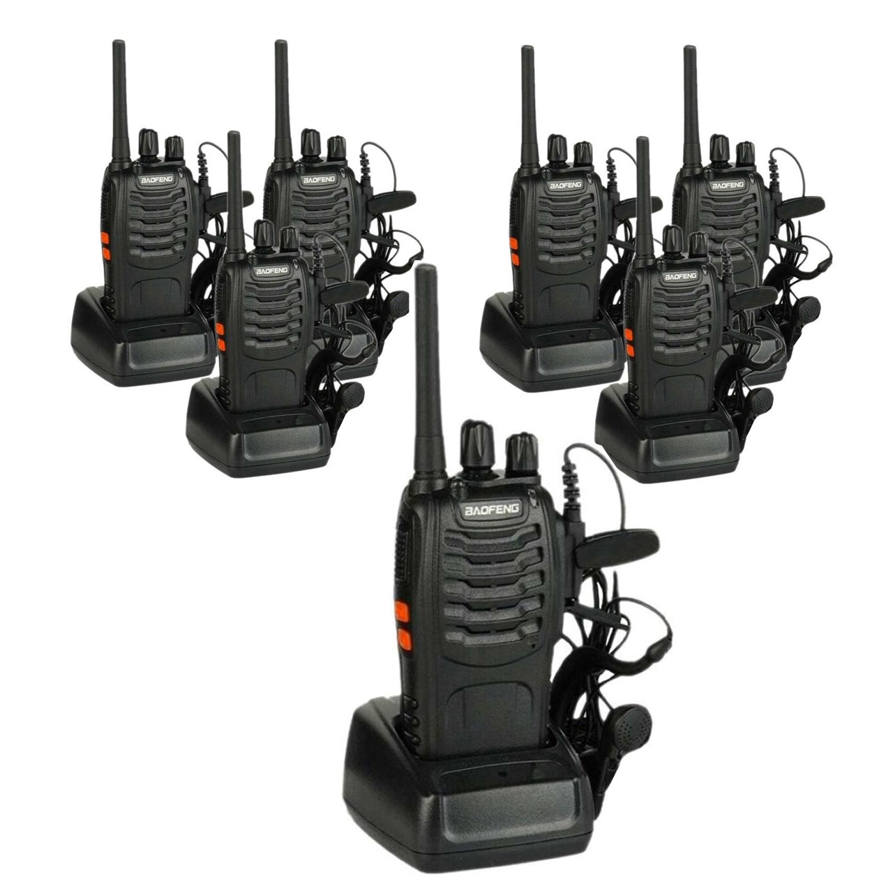 Baofeng Walkie Talkie BF-888S With Earphone (Pack OF-7 )