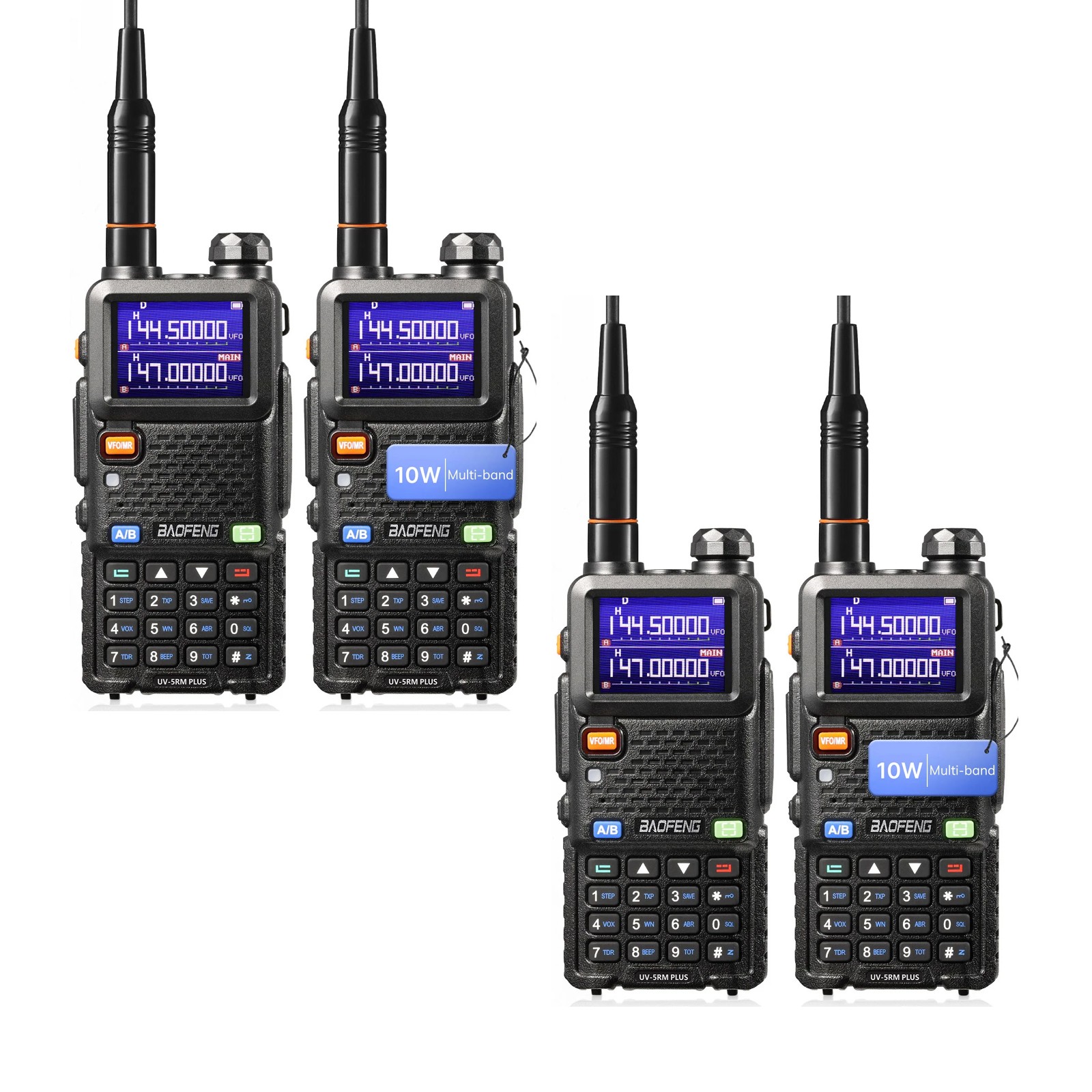 Baofeng UV-5RM Walkie Talkie Pack of 4