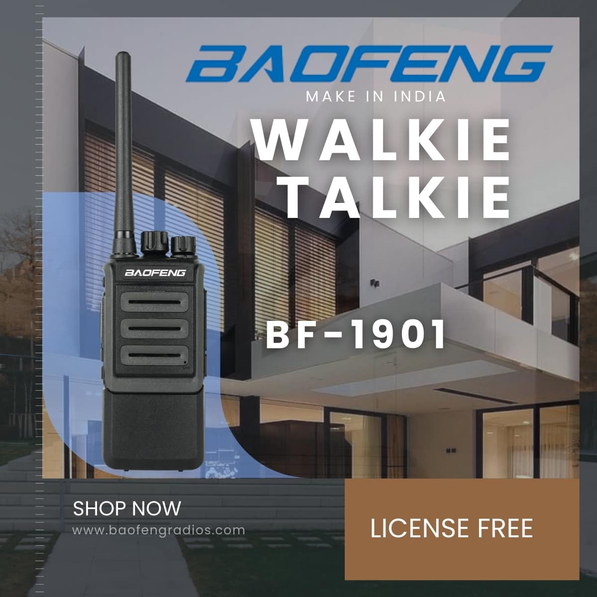 Baofeng BF-1901 Licence-Free Walkie Talkie (Pack of 1)
