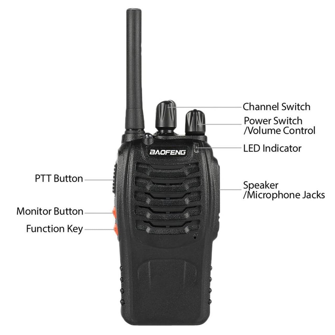 Baofeng BF-888S Two Way Radio (Pack of 4)