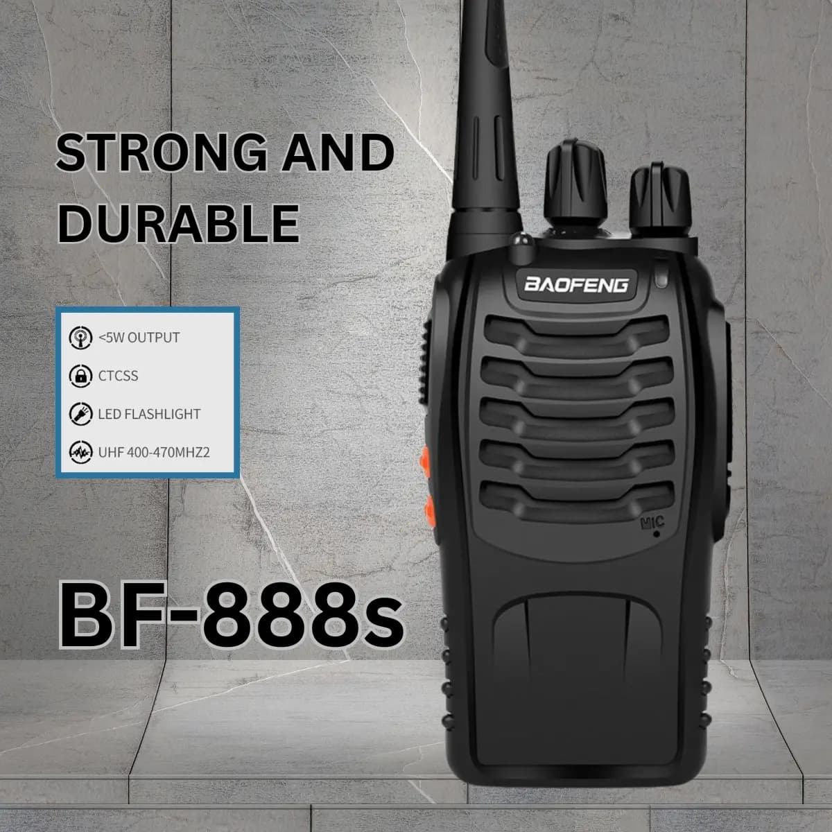 BAOFENG BF-888S licensed Walkie Talkie (Pack of 2)