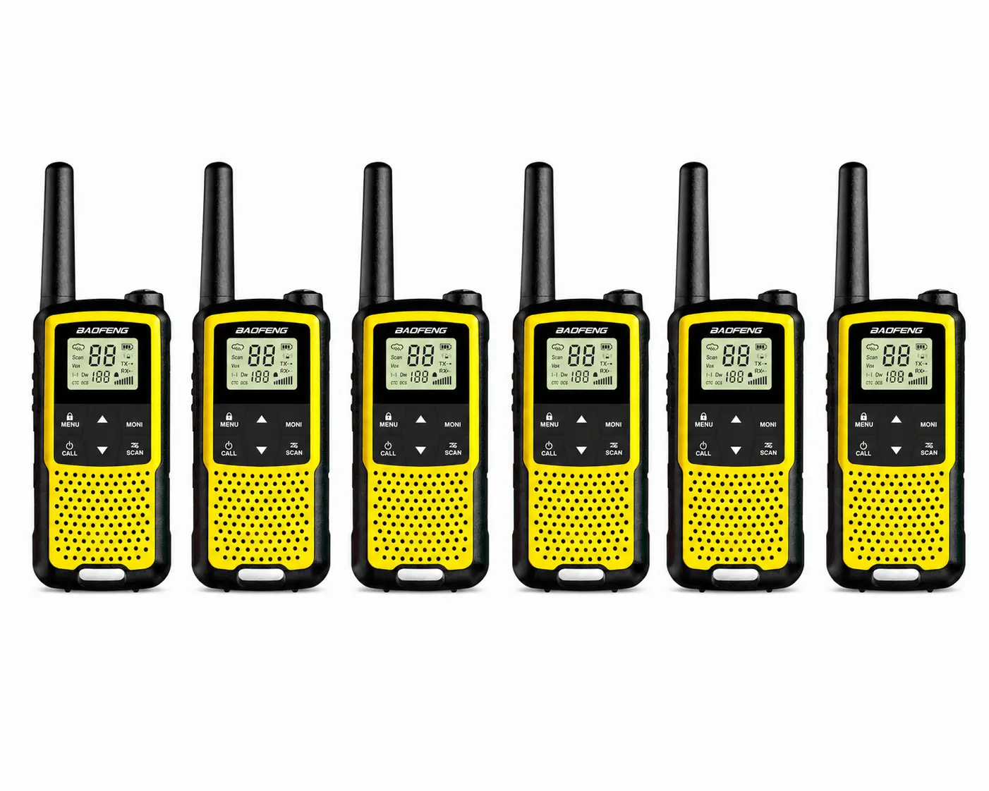 Baofeng BF-33C (Pack of 6, Yellow)
