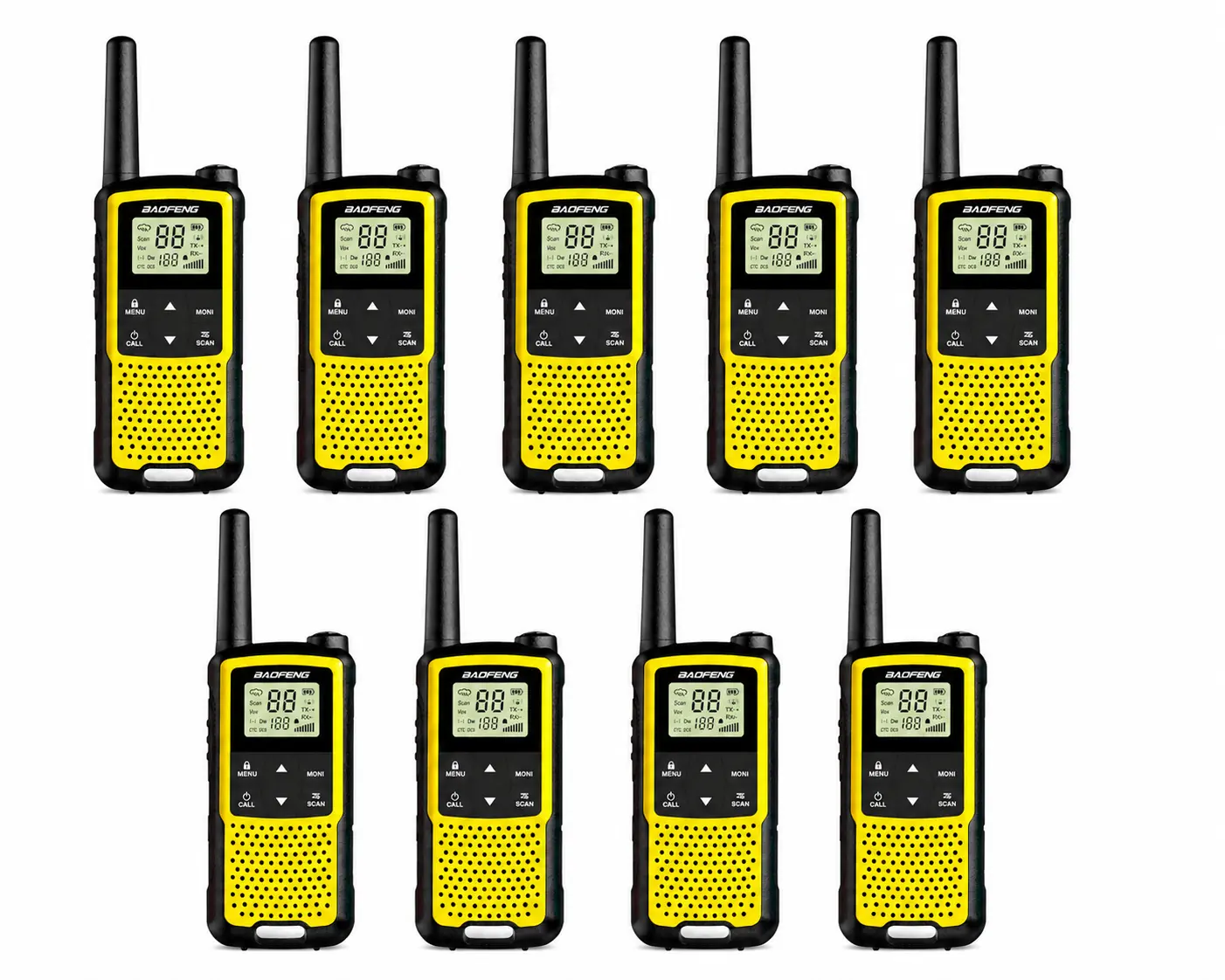 Baofeng BF-33C (Pack of 9, Yellow)