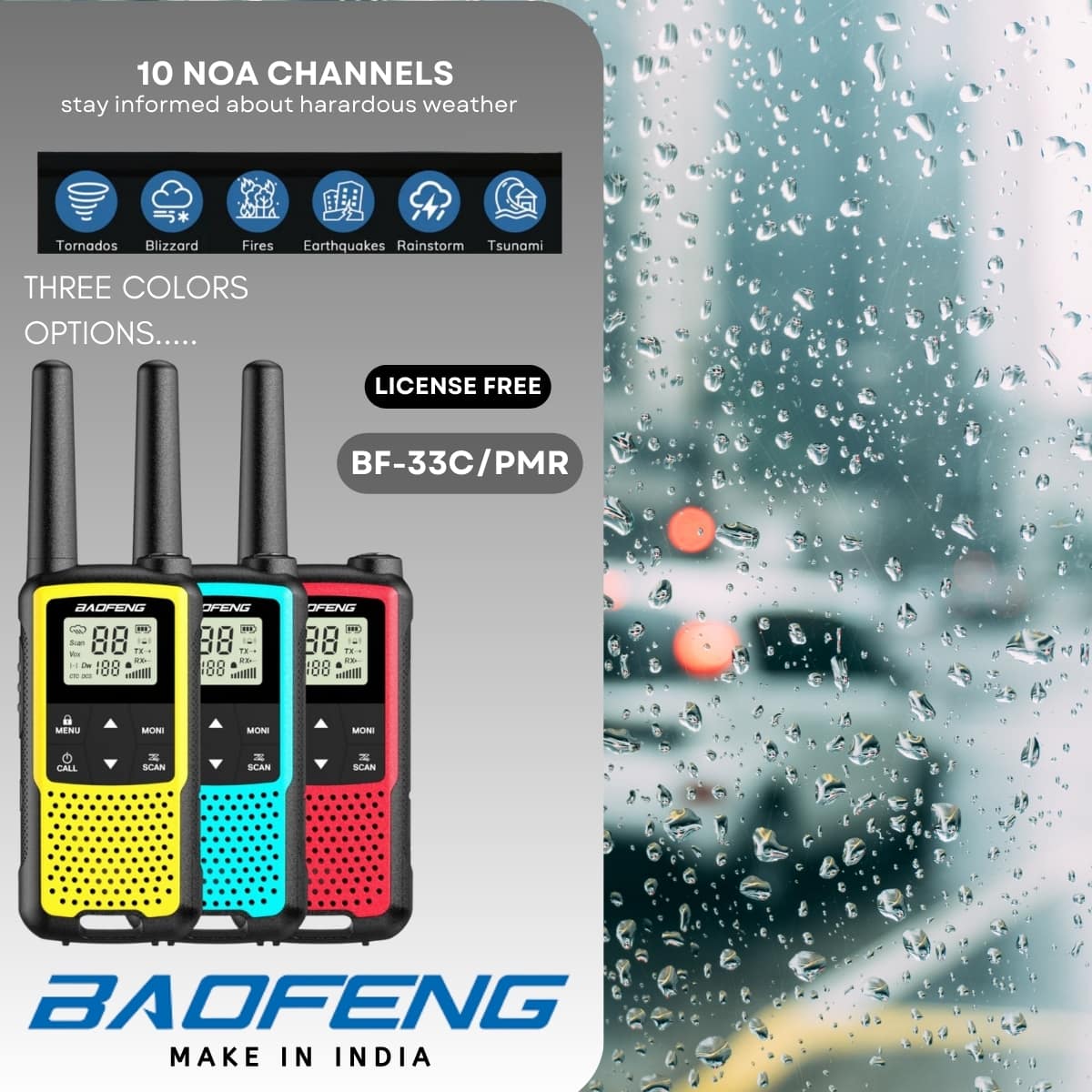 Baofeng BF-33C (Pack of 2, Black)