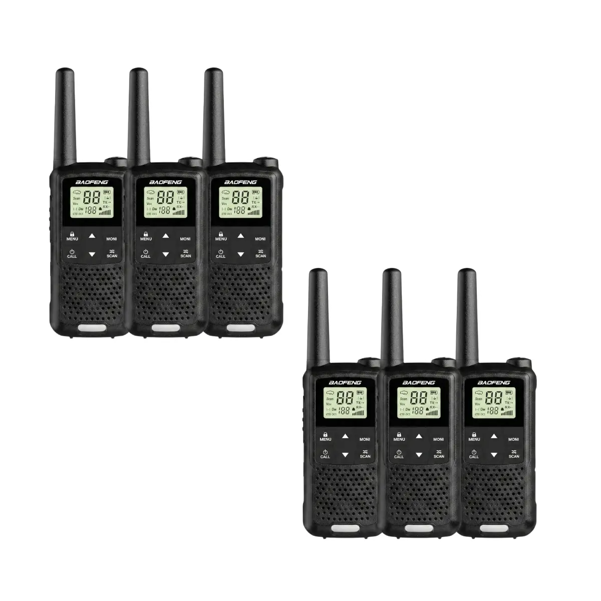 Baofeng BF-33C (Pack of 6, Black)