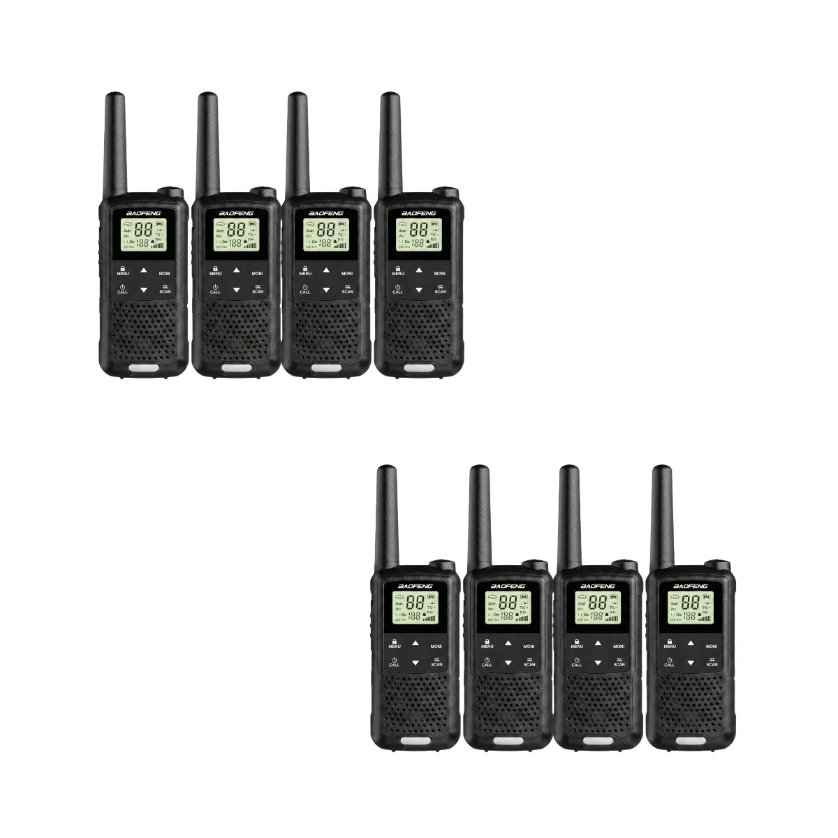 Baofeng BF-33C (Pack of 8, Black)