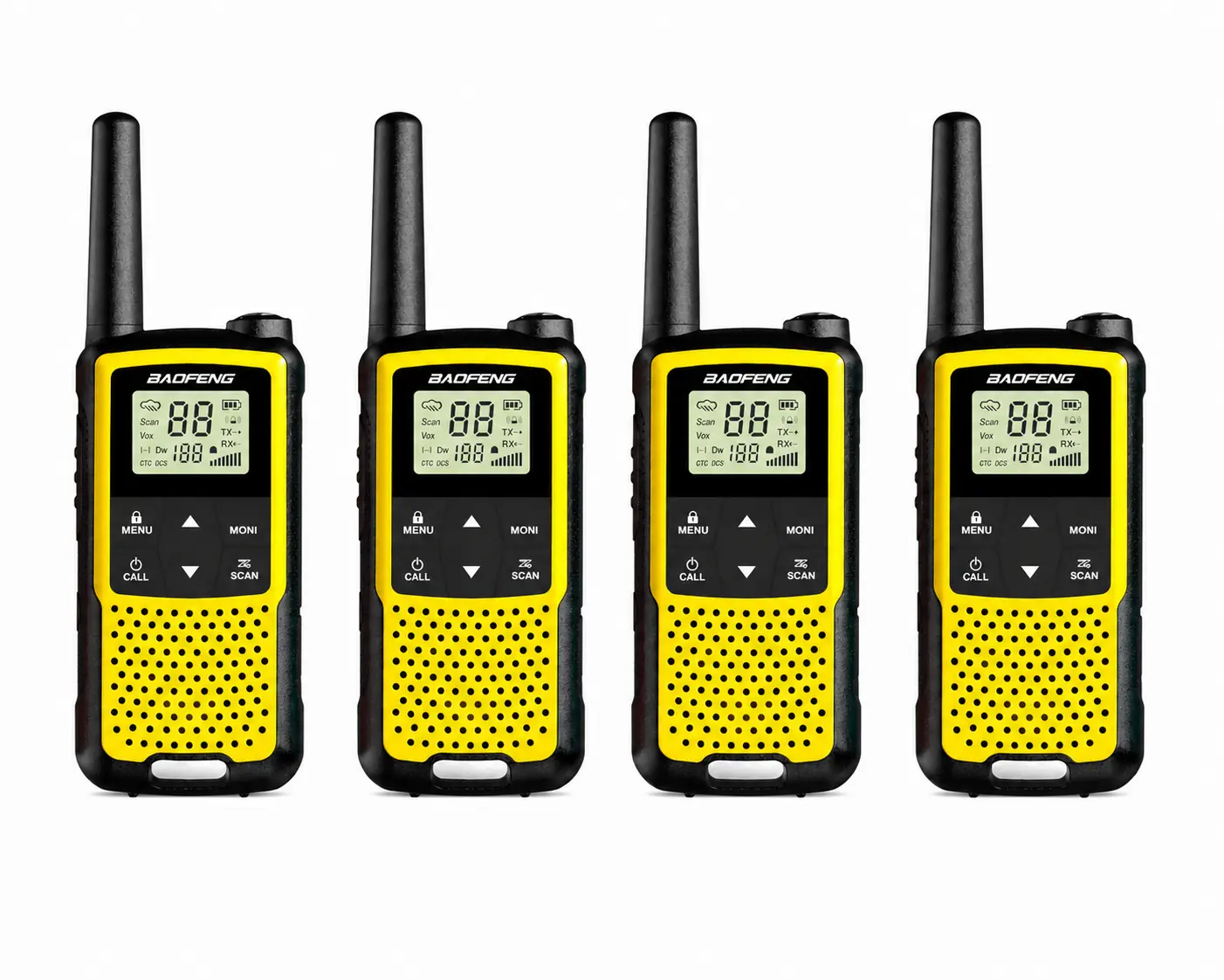 Baofeng BF-33C (Pack of 4, Yellow)