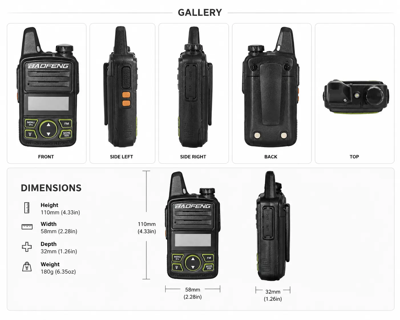 Baofeng T-1 (pack of 2)