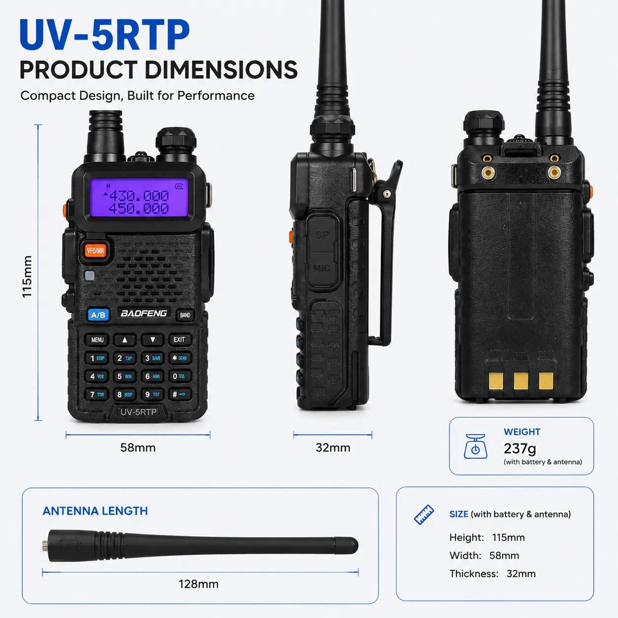 Baofeng UV-5RTP (pack of 6)