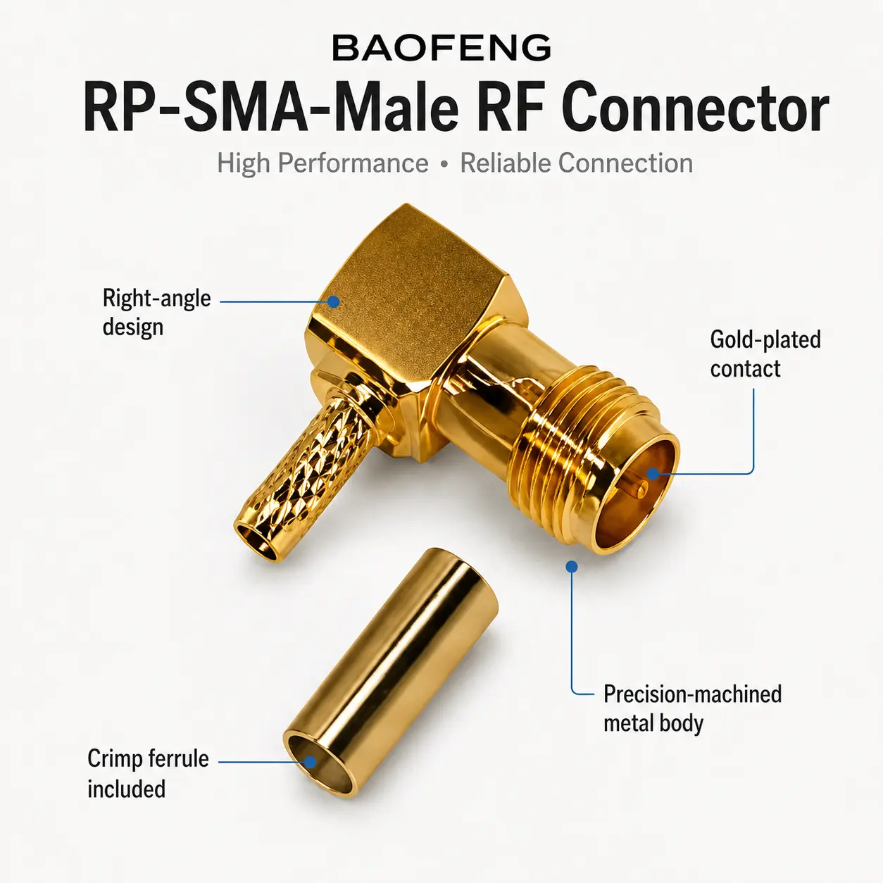 BAOFENG RP-SMA-Male RF Connector