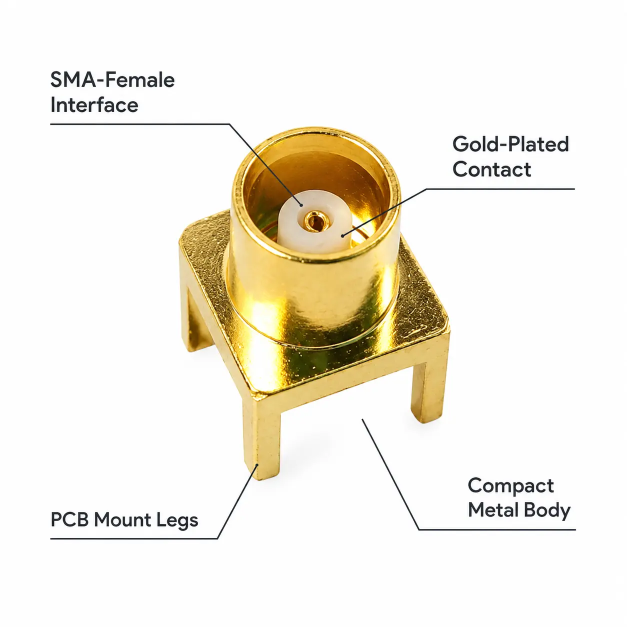 Baofeng Original SMA-Female for PCB1 RF Connector