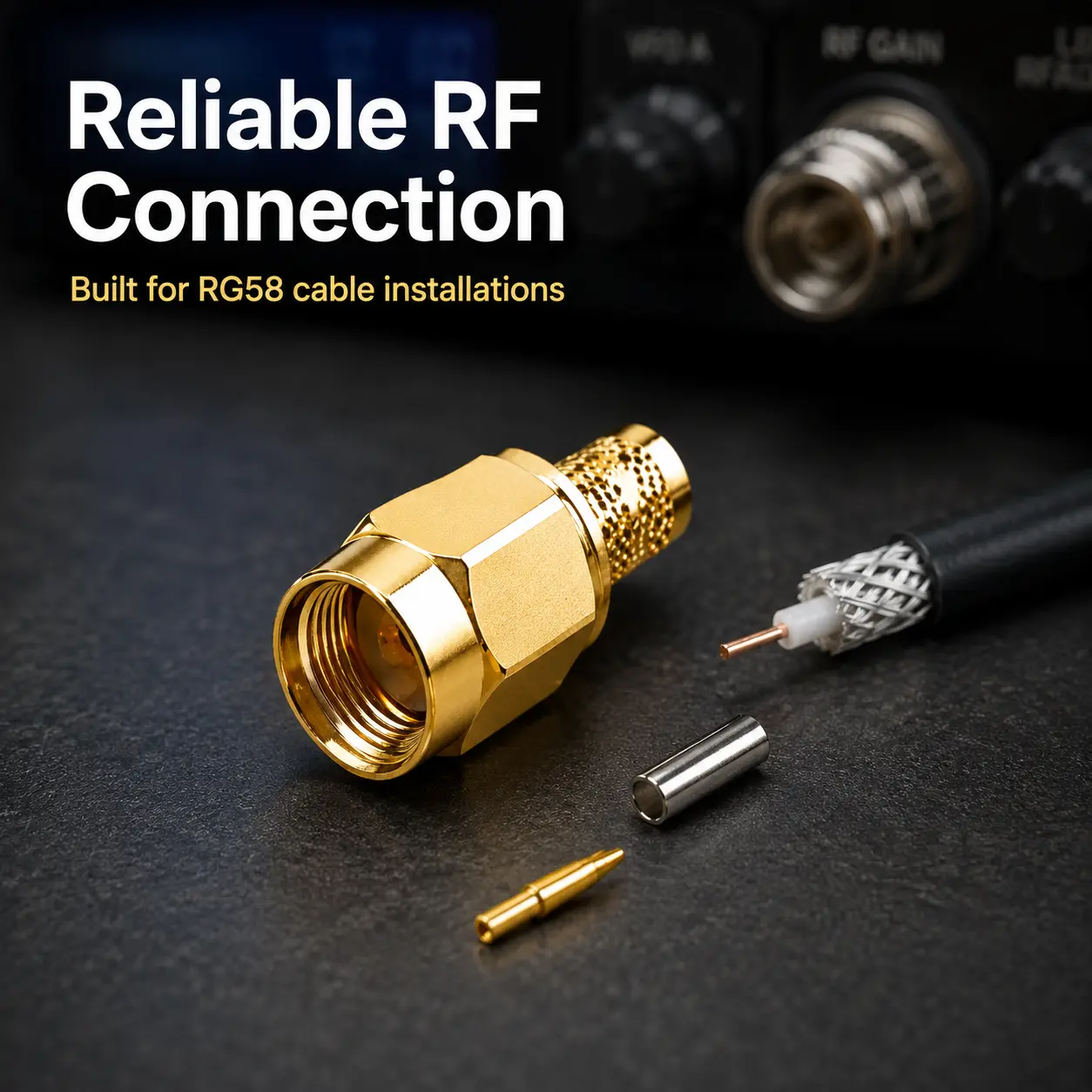 BAOFENG SMA-Male RG58 Cable Connector