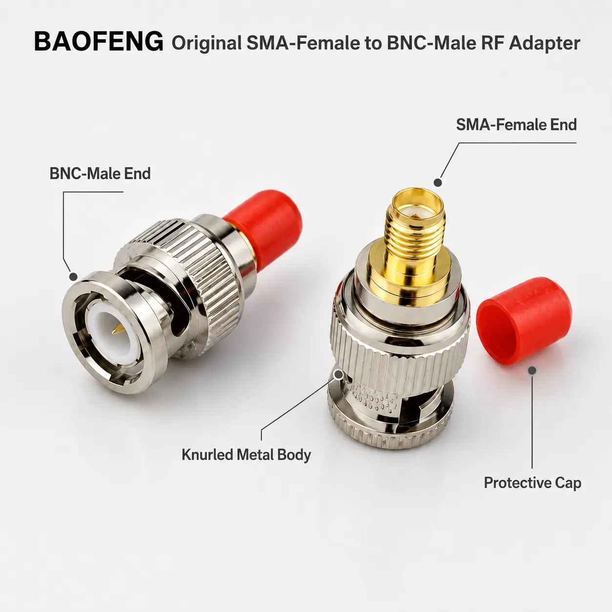 BAOFENG SMA-Female to BNC-Male RF Adapter