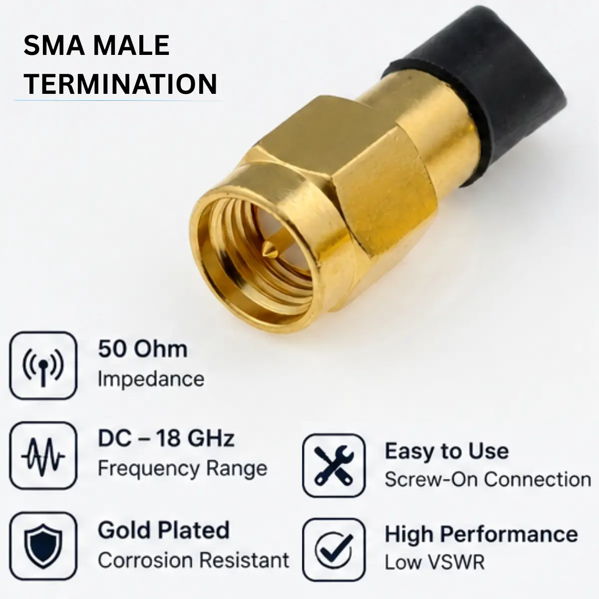 Baofeng Original SMA-Male for RG58 Cable Connector