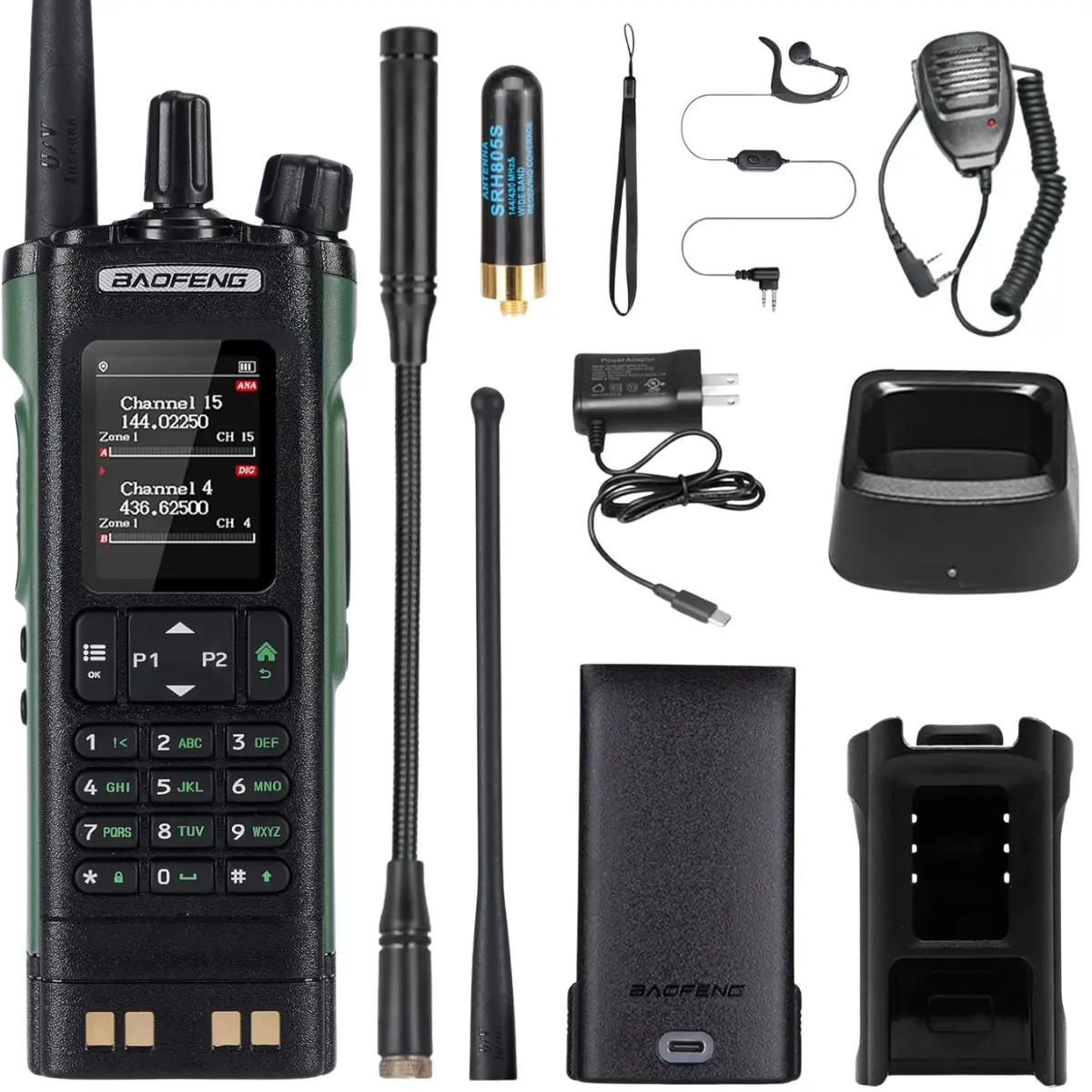 Baofeng DM-1701 Dual Band DMR Radio | Analog & Digital Handheld Transceiver (Pack of 1)