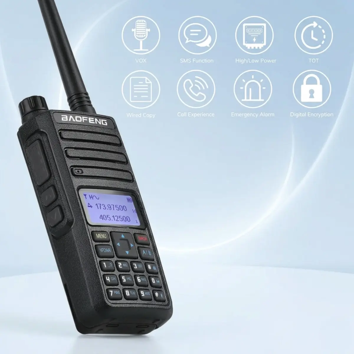 Baofeng DR-1801UV 5W Dual Band DMR Walkie Talkie (Pack of 1)