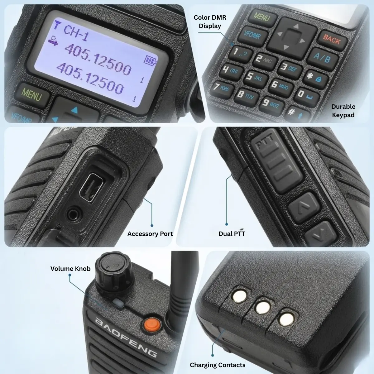 Baofeng DR-1801UV 5W Dual Band DMR Walkie Talkie (Pack of 1)