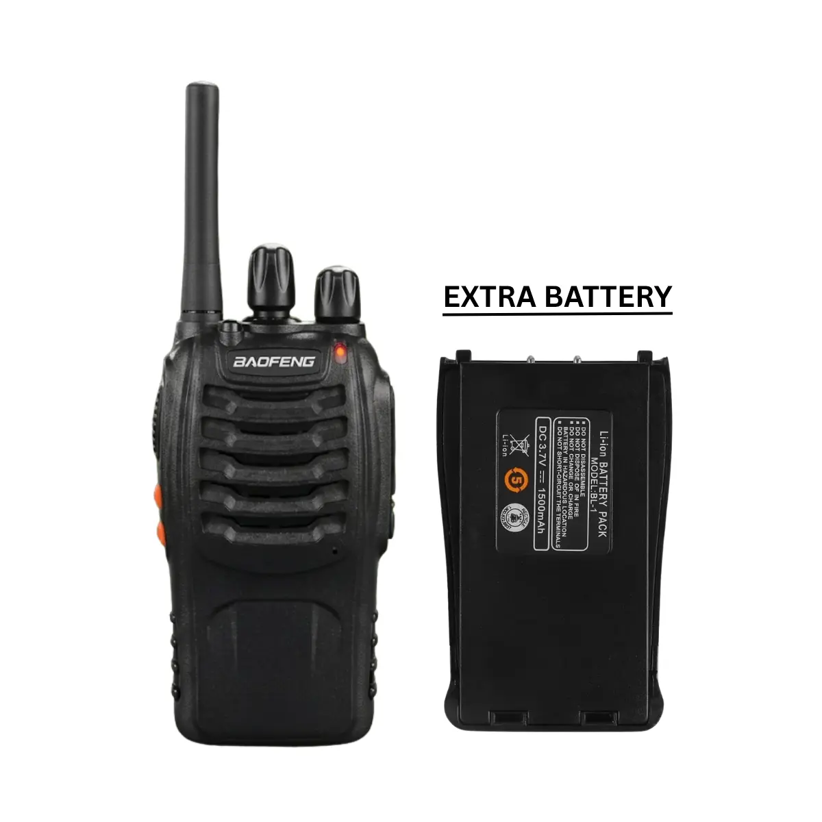 Baofeng BF-888S Two Way Radio With Extra Battery (Pack of 1)