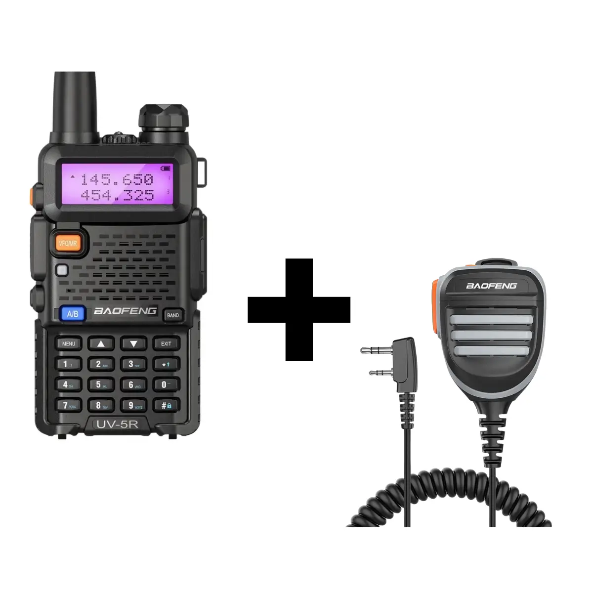 Baofeng UV-5R With Waterproof Microphone (Pack of 1)
