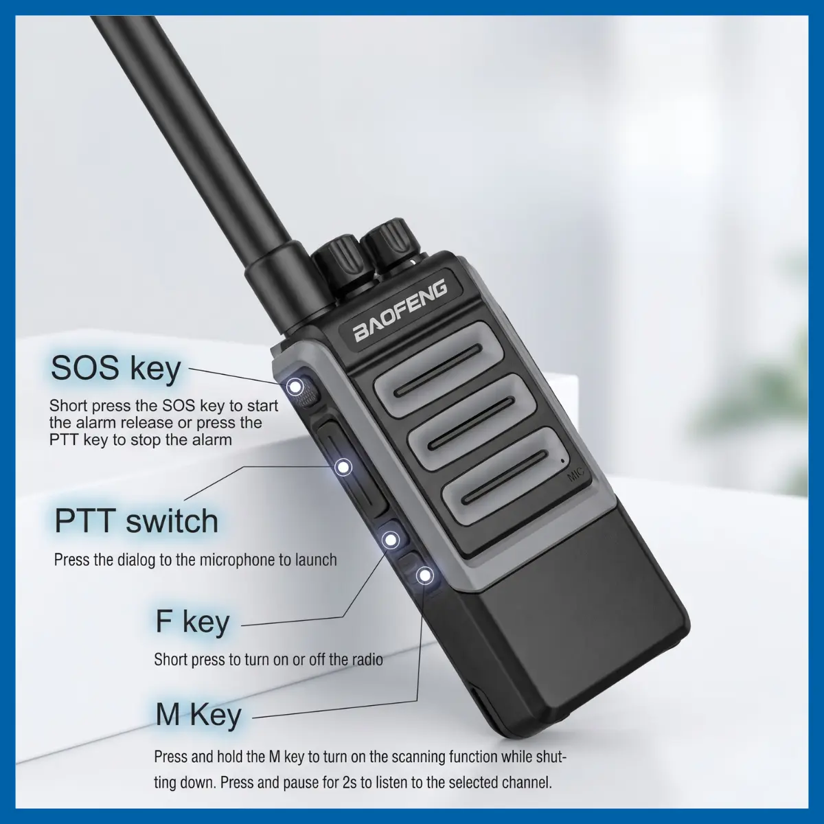 Baofeng BF-1901 Licence-Free Walkie Talkie (Pack of 1)