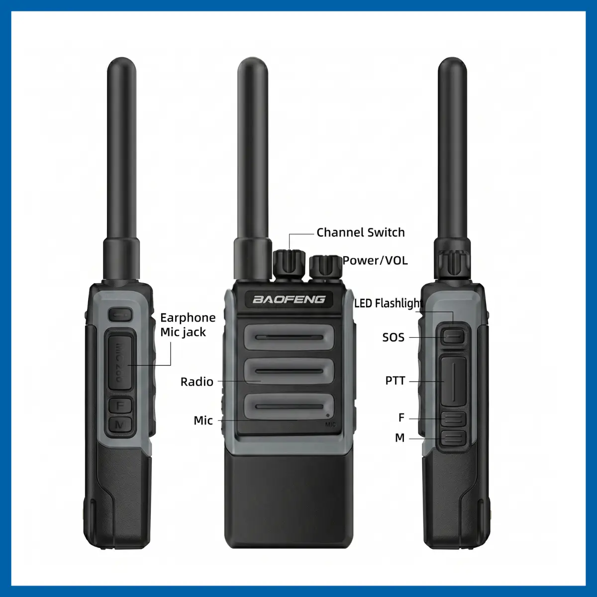 Baofeng BF-1901 Licence-Free Walkie Talkie (Pack of 1)