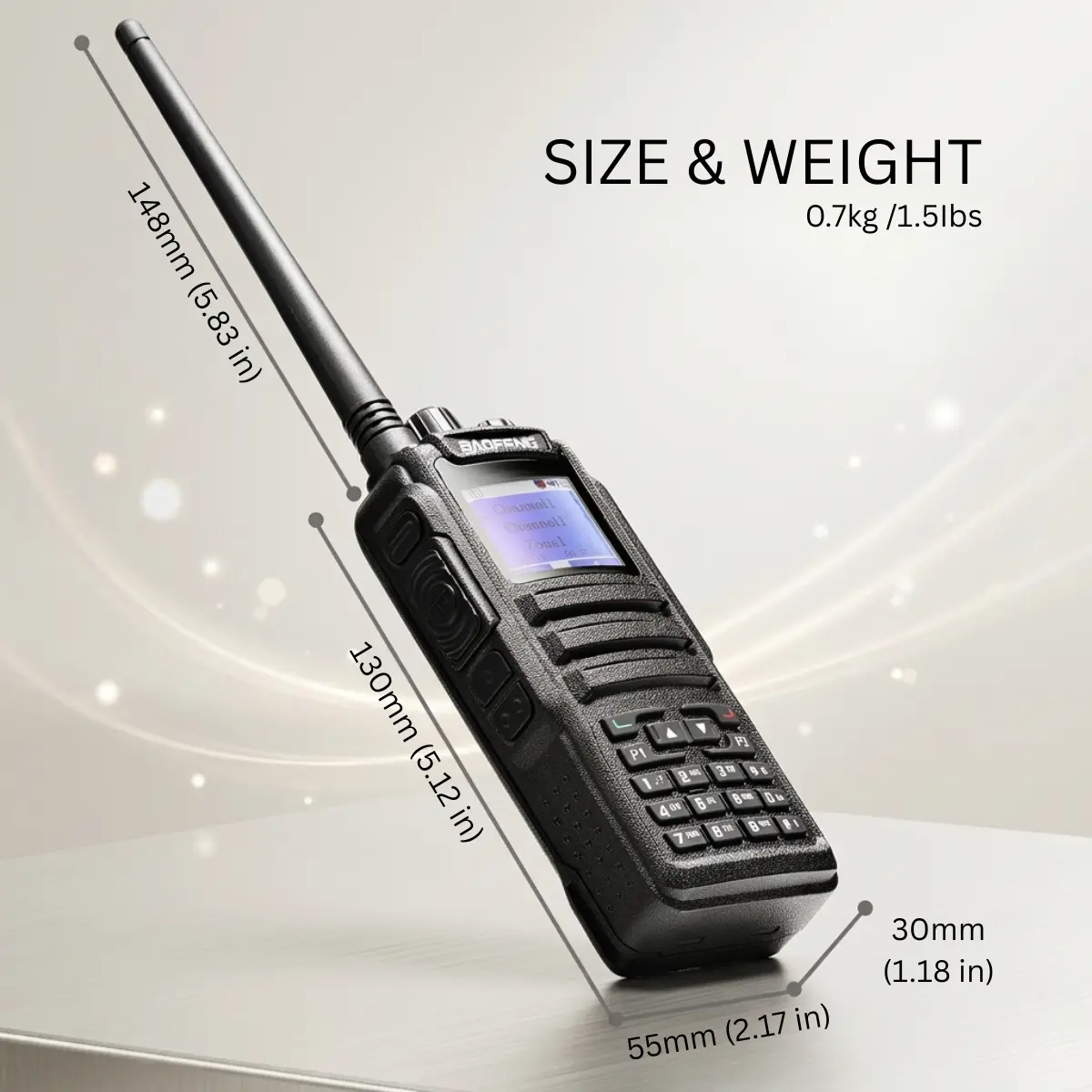 Baofeng DM-1701 Dual Band DMR Radio | Analog & Digital Handheld Transceiver (Pack of 1)