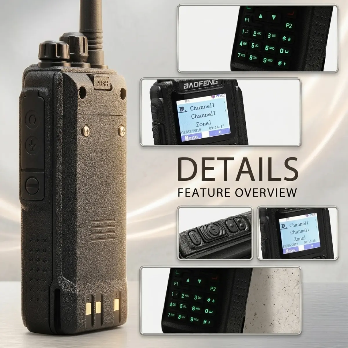 Baofeng DM-1701 Dual Band DMR Radio | Analog & Digital Handheld Transceiver (Pack of 4)
